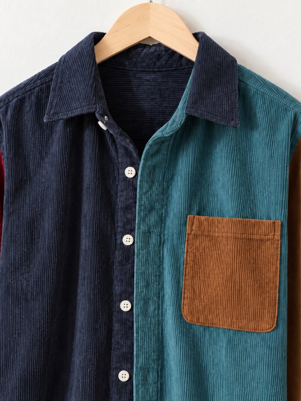 Corduroy Color-Block Button Shirt Men’s XL NWOT - Picture 4 of 4
